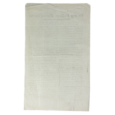Lot 594 - [Sir  Hussey Vivian] (1818). Three propaganda broadsheets for the 'Truro Election, 1818'.
