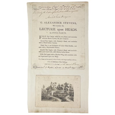 Lot 593 - G. Alexander Stevens. 'Lecture upon Heads'.