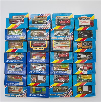 Lot 600F - Matchbox - 34 boxed models mostly from 1980s -...