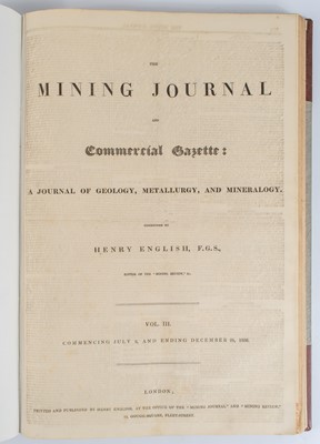Lot 40 - “THE MINING JOURNAL & COMMERCIAL GAZETTE” conducted by Henry English Esq.