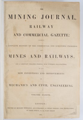 Lot 40 - “THE MINING JOURNAL & COMMERCIAL GAZETTE” conducted by Henry English Esq.