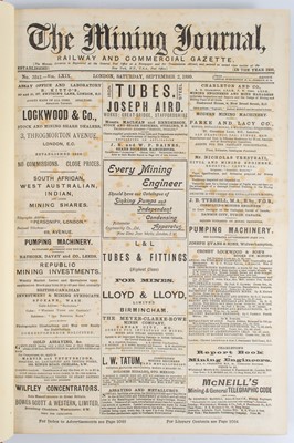 Lot 40 - “THE MINING JOURNAL & COMMERCIAL GAZETTE” conducted by Henry English Esq.