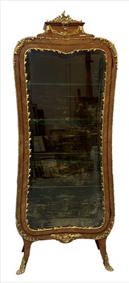 Lot 3336 - A French kingwood and ormolu mounted vitrine,...