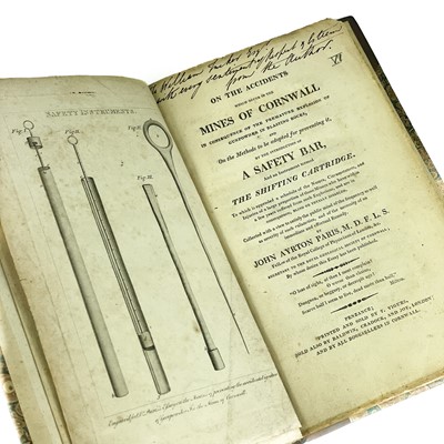 Lot 297 - John Ayrton Paris. 'On the Accidents Which Occur in the Mines of Cornwall,' 1817.
