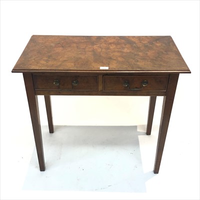 Lot 3306 - A walnut side table, circa 1900, with two...